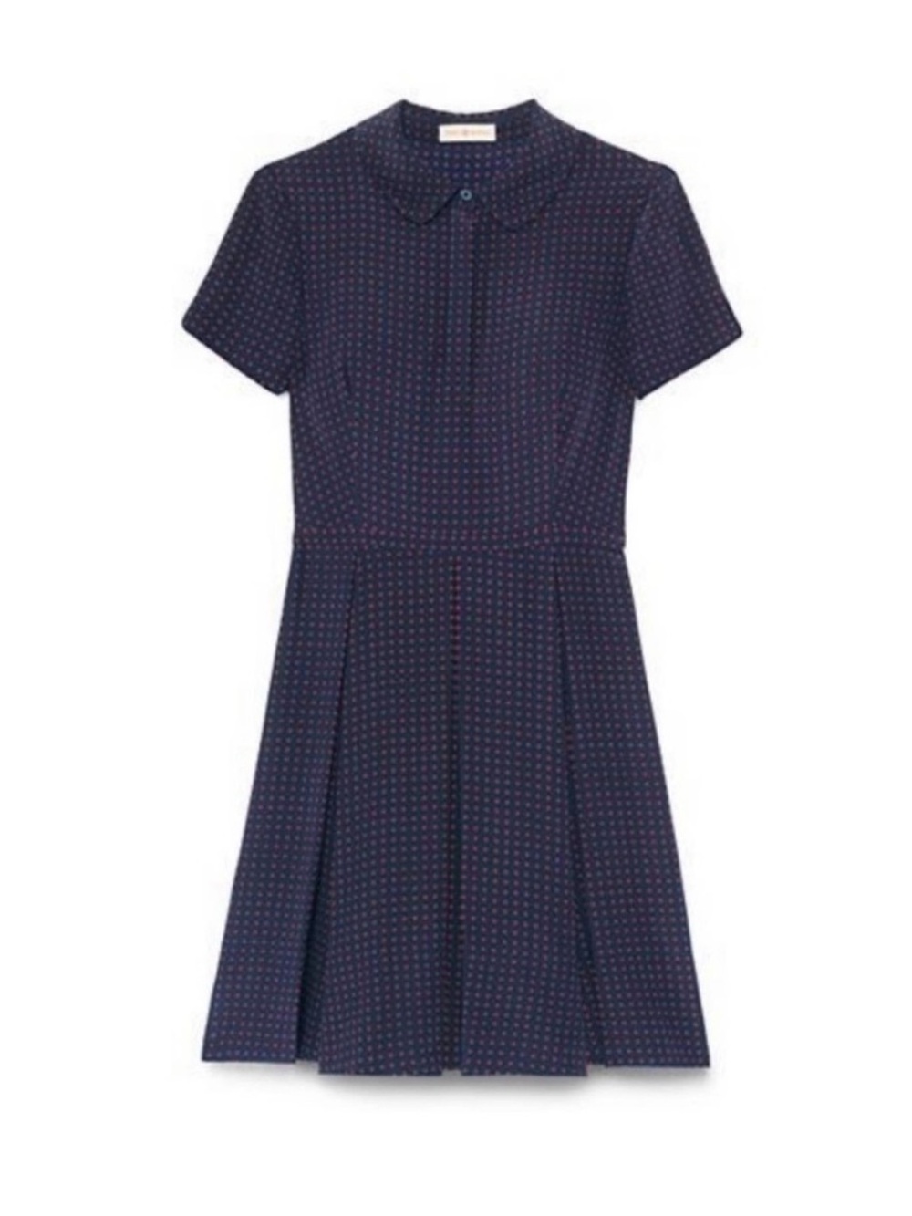Tory Burch Silk Navy Dress with Floral Print Size 2